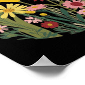 花と蝶 ポスター (角)