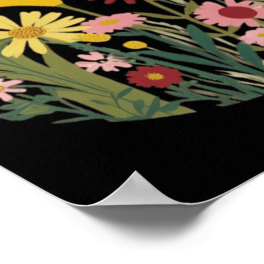 花と蝶 ポスター (角)