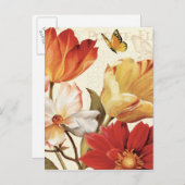 花と蝶 ポストカード (正面/裏面)