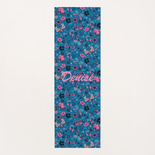 花と蝶 ヨガマット (正面)