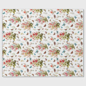 花と蝶 ラッピングペーパー (フラット)