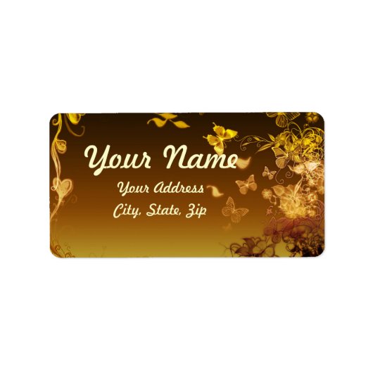 花と蝶 ラベル (正面)