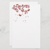 花と蝶 便箋 (正面/裏面)