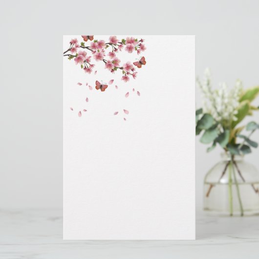 花と蝶 便箋 (スタンド正面)