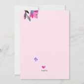 花と蝶 招待状 (裏面)