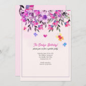 花と蝶 招待状 (正面/裏面)