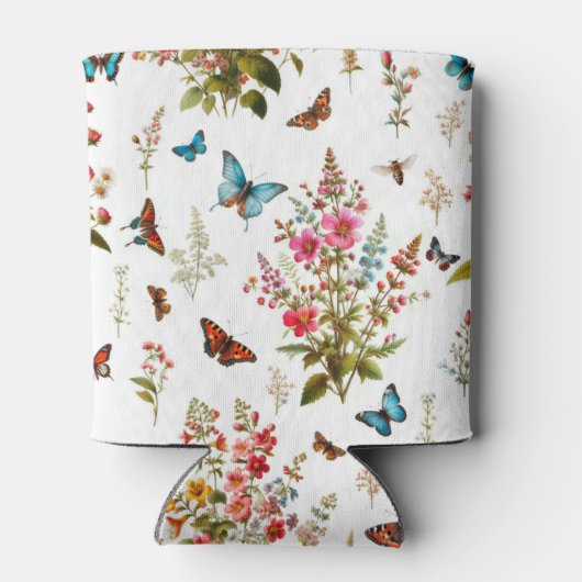 花と蝶 缶クーラー (裏面)