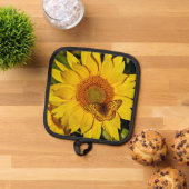 花と蝶 鍋敷き (トップダウン)