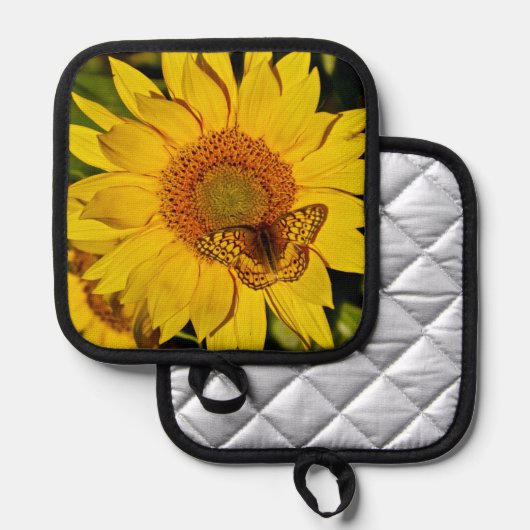 花と蝶 鍋敷き (正面/裏面)