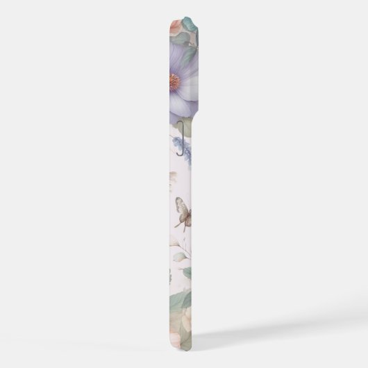 花と蝶 iPhoneケース (右側面)