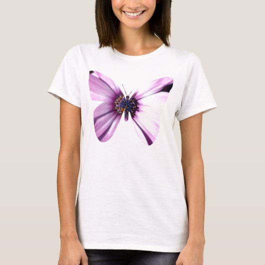 花と蝶 Tシャツ (正面)