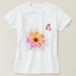 花と蝶 Tシャツ