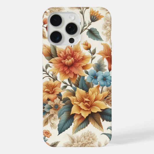 花と詩の華やかなアフェア iPhoneケース (裏面)