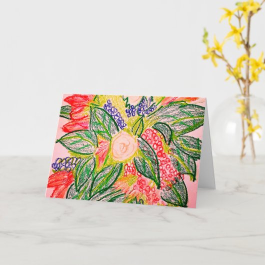 花と詩 カード (黄色い花)