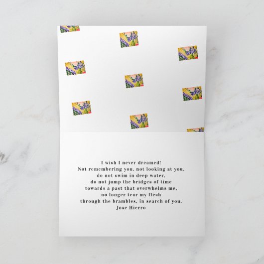 花と詩 カード (内部)