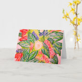 花と詩 カード (黄色い花)