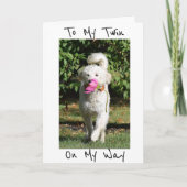 花と誕生日の願い カード (正面)