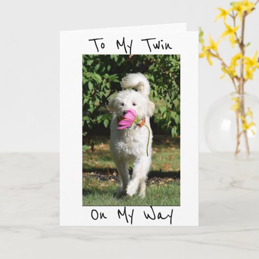 花と誕生日の願い カード (黄色い花)