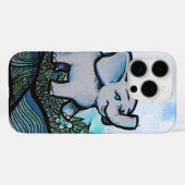 花と象のアート Case-Mate iPhoneケース (裏面 (横))