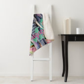 花と象パーソナライズされた名Water color シェルパブランケット (インサイチュ)