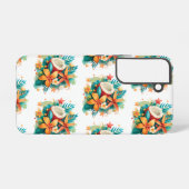 花と貝殻とココナッツ SAMSUNG GALAXYケース (裏面横)