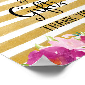 花と贈り物の結婚ポスタープリント ポスター (角)