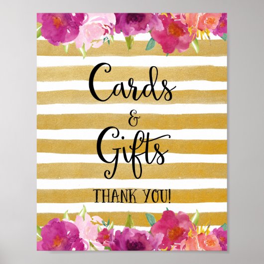 花と贈り物の結婚ポスタープリント ポスター (正面)