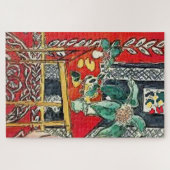 花と赤い静物詩 ジグソーパズル (横)