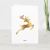 花と金の優雅な美しい鹿 シーズンカード (裏面)