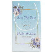 花と金ゴールド枠 スモールペーパーバッグ (裏面)