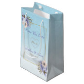 花と金ゴールド枠 スモールペーパーバッグ (正面アングル)