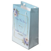 花と金ゴールド枠 スモールペーパーバッグ (裏面アングル)