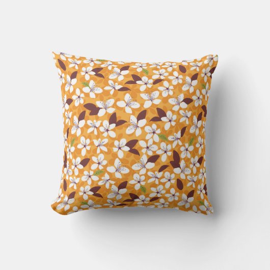 花と陰影 クッション (正面)