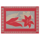 花と陰花プリント テーブルクロス (正面(横))