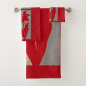 花と陰花プリント バスタオルセット (インサイチュ)