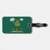 花と雲が咲く蜂と木の自然 ラゲッジタグ (裏面横)