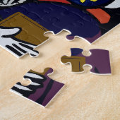 花と電話で少女 ジグソーパズル (側面)