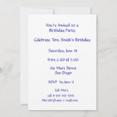 花と霧の誕生日パーティー 招待状 (裏面)