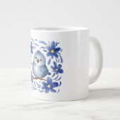 花と青い鳥 ジャンボコーヒーマグカップ (正面右)