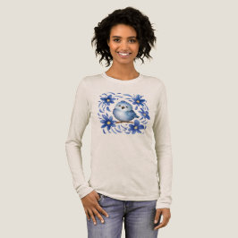 花と青い鳥 トライブレンドTシャツ
