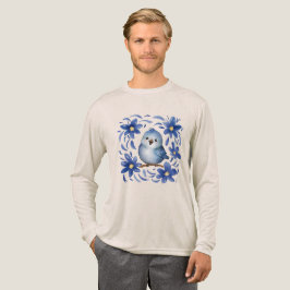 花と青い鳥 トライブレンドTシャツ