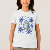 花と青い鳥 トライブレンドＴシャツ (正面)
