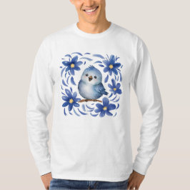 花と青い鳥 Tシャツ