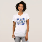 花と青い鳥 Tシャツ (正面フル)