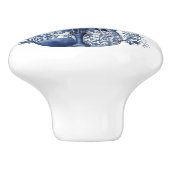 花と青と白のデルフトスタイルバイオリン セラミックノブ (側面)