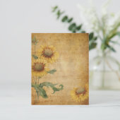 花と音楽ヴィンテージスクラップブック紙 (スタンド正面)