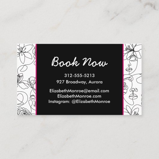 花と顔美容師メイクアップ 名刺 (裏面)