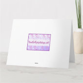 花と風船を持つジャンボハッピーバースデー カード (裏面)