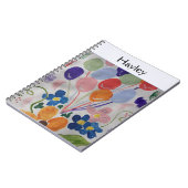 花と風船スパイラル ノートブック (左側)