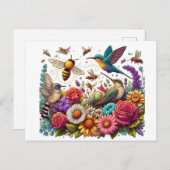 花と飛行の交響曲 ポストカード (正面/裏面)